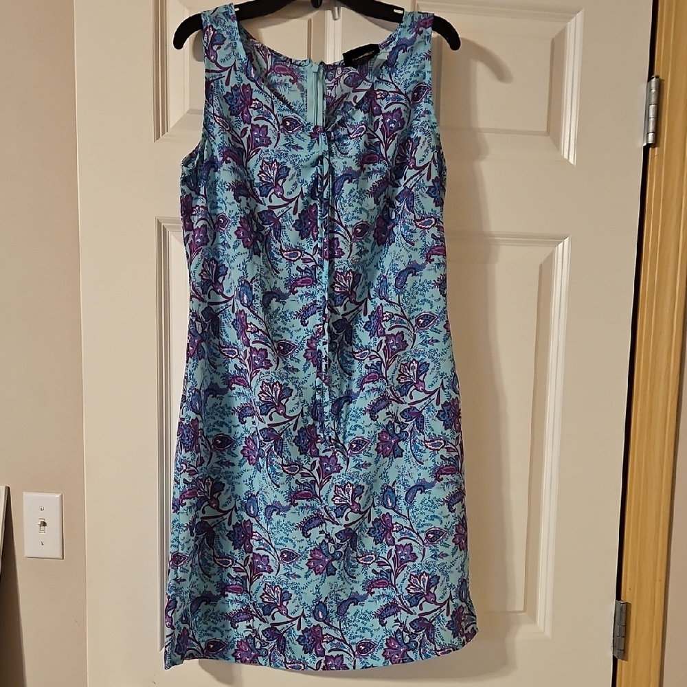 No Boundaries Blue and Purple Floral Midi Dress